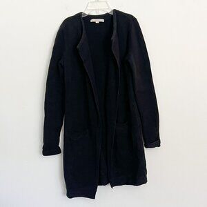 LOFT // black knit open front cardigan  XS
